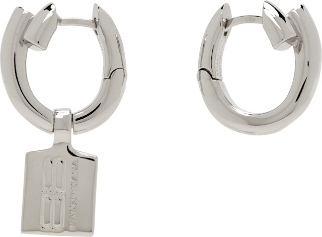 Balenciaga: Saint-Germain Tag Earrings | SSENSE