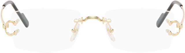 Cartier: Gold 'Signature C de Cartier' Glasses | SSENSE