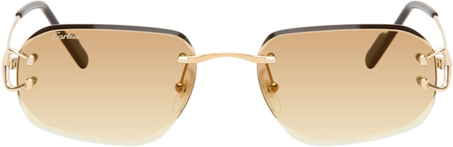 Cartier: ゴールド Classic C Motif サングラス | SSENSE 日本