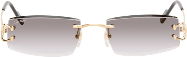 Cartier: Gold Classic C Motif Sunglasses | SSENSE