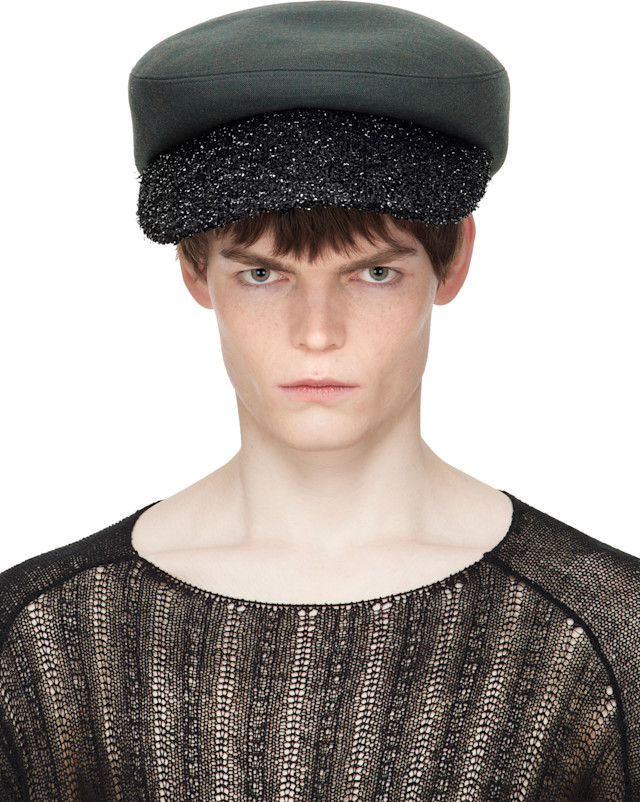 Comme des Garçons Homme Plus: Black Hizume Edition Twill Cap | SSENSE