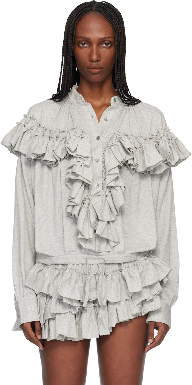 Dries Van Noten: Gray Blouse | SSENSE