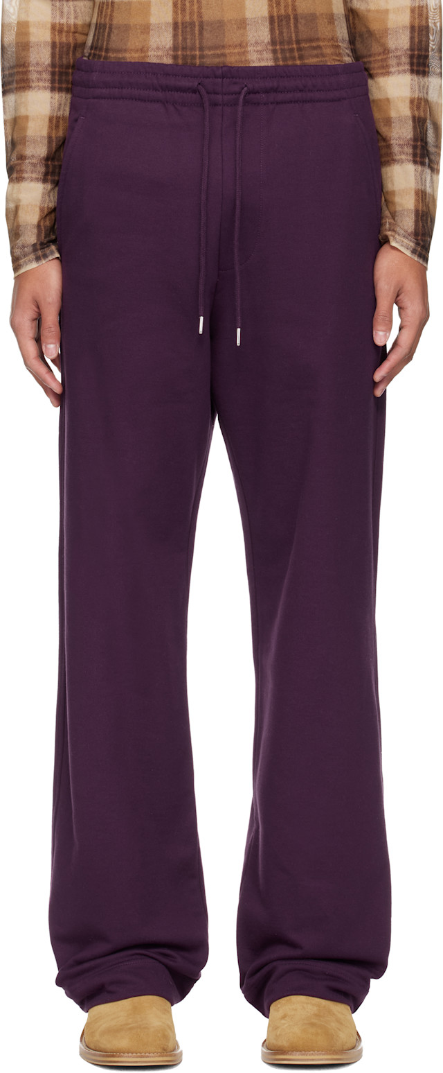 Dries Van Noten: Purple Drawstring Sweatpants | SSENSE