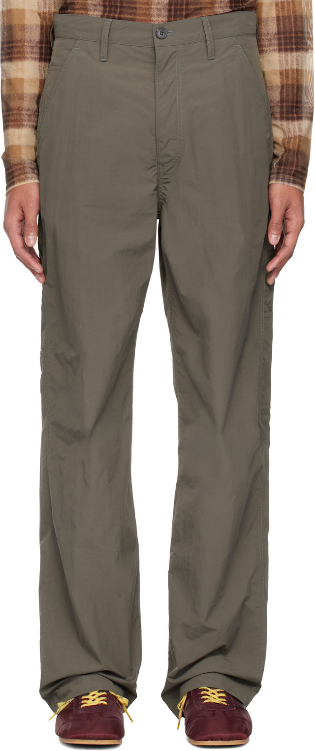 DRIES VAN NOTEN ドリス ヴァン ノッテンカーゴパンツ カーキ Dries Van Noten: カーキ Crinkle カーゴパンツ | SSENSE 日本