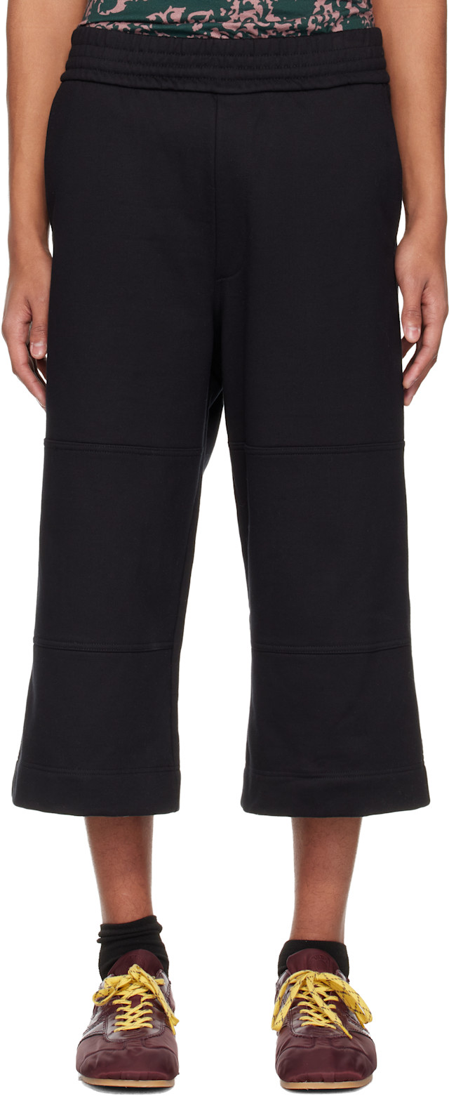 Dries Van Noten: Black Loose Cotton Shorts | SSENSE Canada