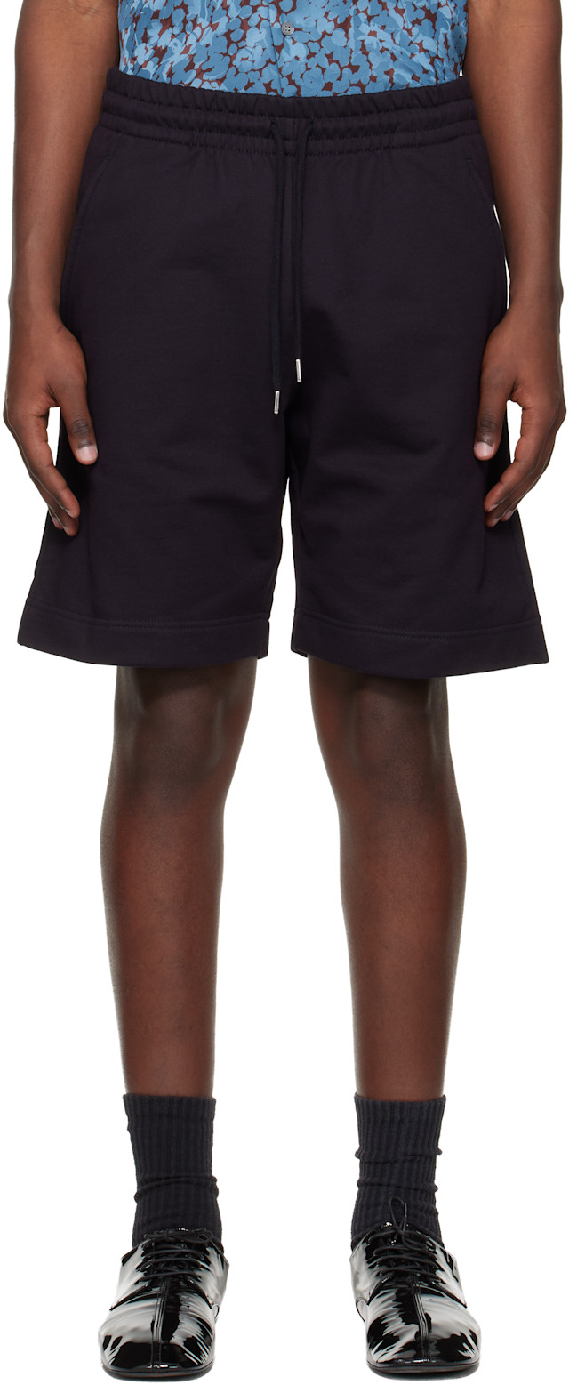 Dries Van Noten: Navy Drawstring Shorts | SSENSE