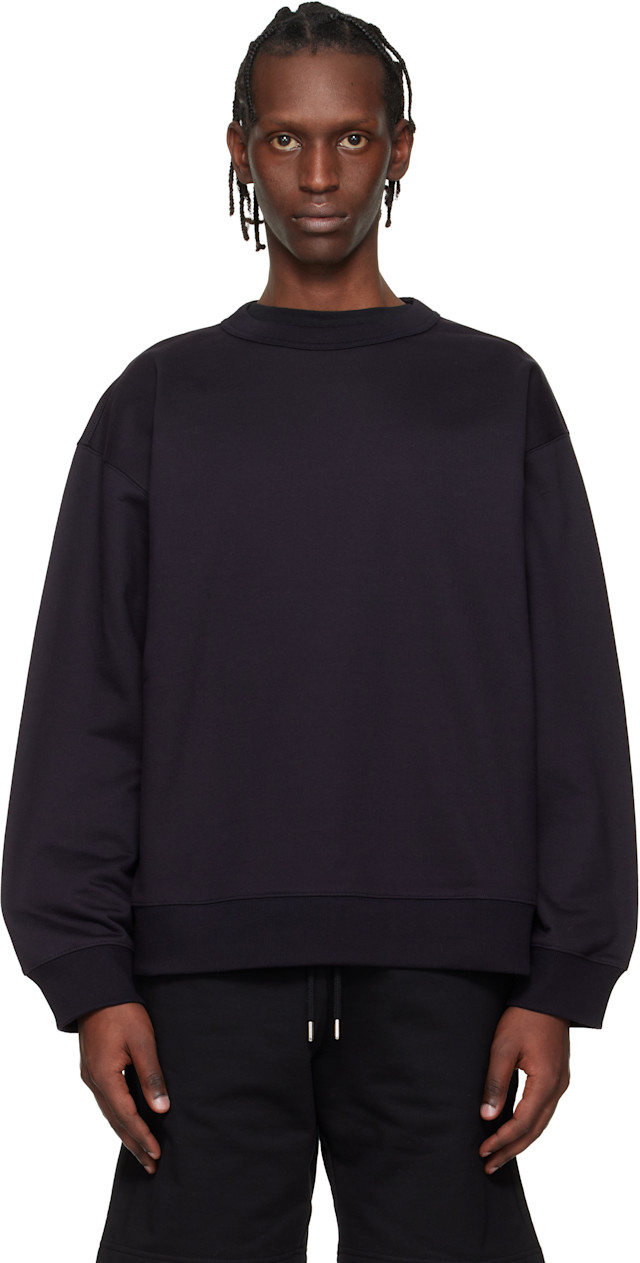Dries Van Noten: Navy Oversized Sweatshirt | SSENSE
