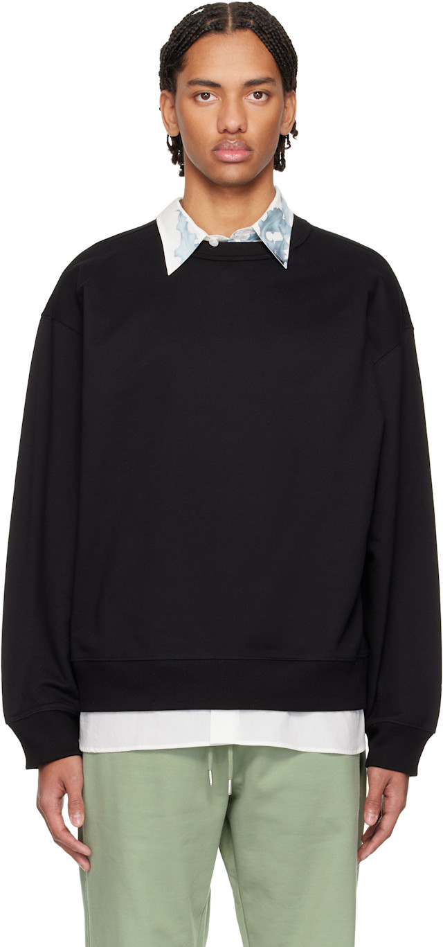 Dries Van Noten: ブラック オーバーサイズ スウェットシャツ | SSENSE