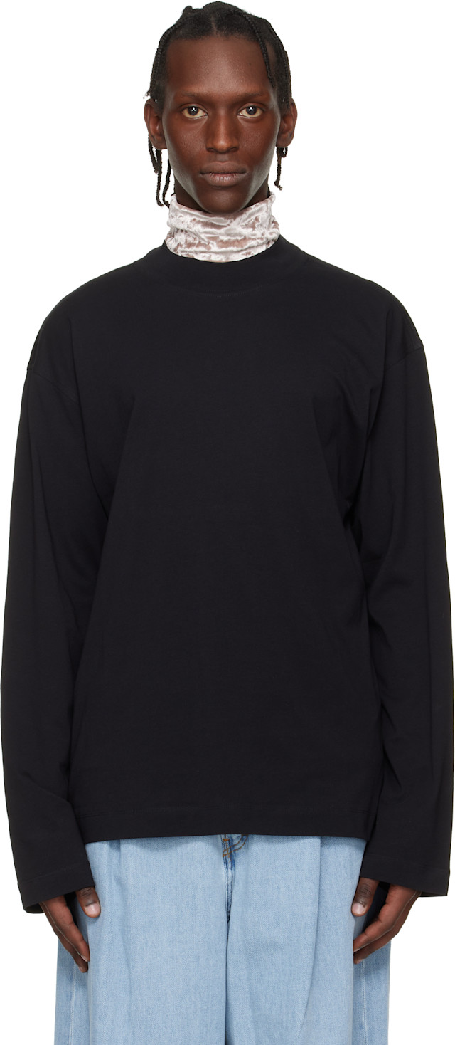 Dries Van Noten: Black Long Sleeve T-shirt | SSENSE