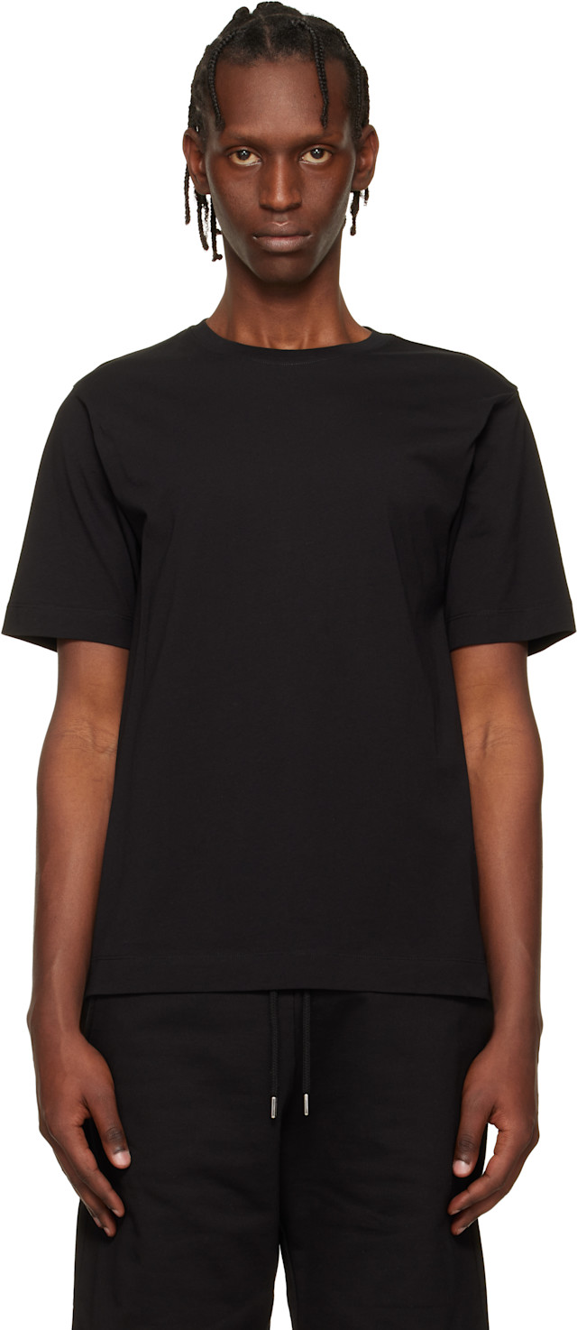 Dries Van Noten: Black Regular Cotton T-shirt | SSENSE