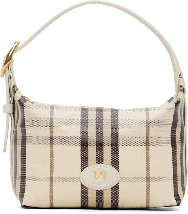 Burberry: Off-White Mini Highlands Duffle Bag | SSENSE