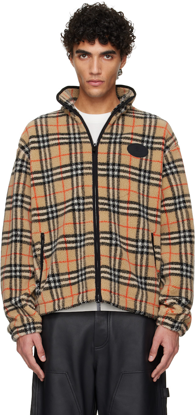 週末SALE＊Burberryチェック柄クロップドブラトップタンクトップL Burberry: ベージュ Fairfax チェック トップス | SSENSE 日本