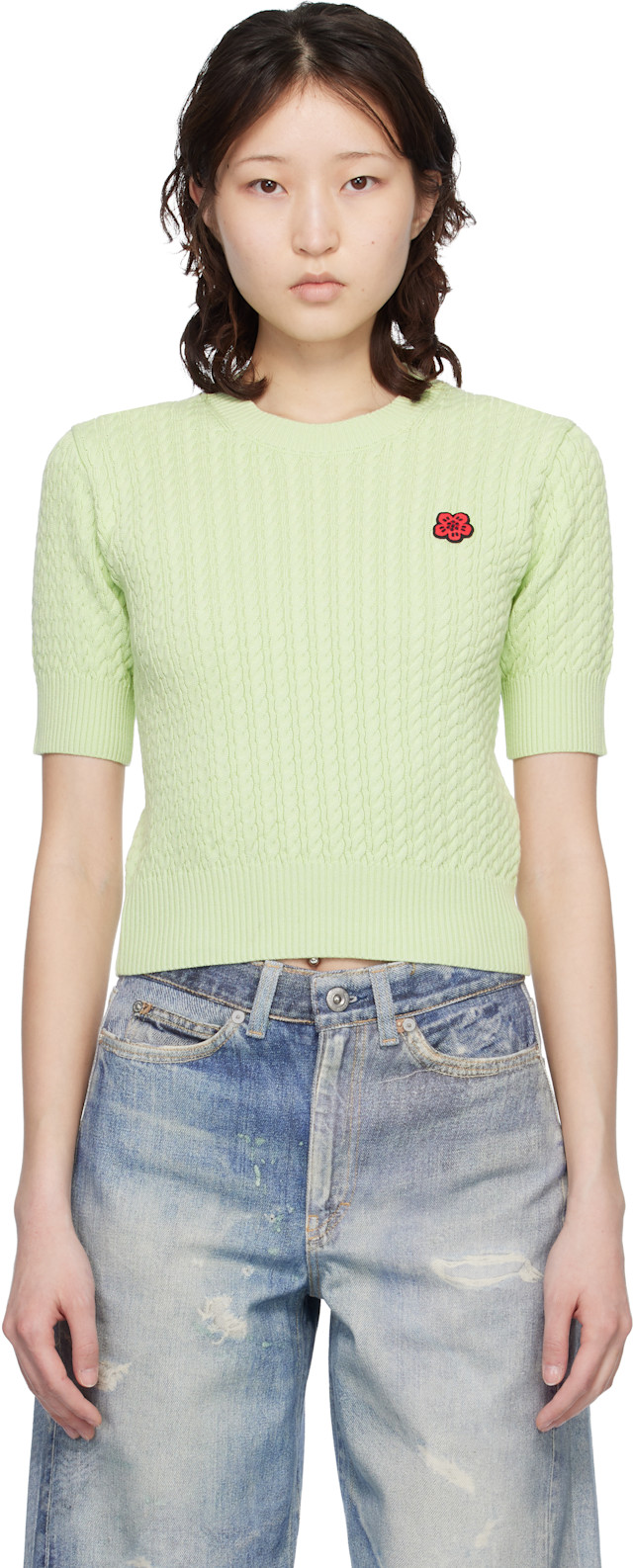 Kenzo: Green Kenzo Paris 'Boke Flower' Short Sleeve T-shirt | SSENSE