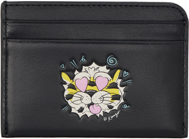 ＇KENZO Wild Tiger＇ミニフォールドウォレット インレザー 箱付き kenzo-black-kenzo-paris-kenzo-