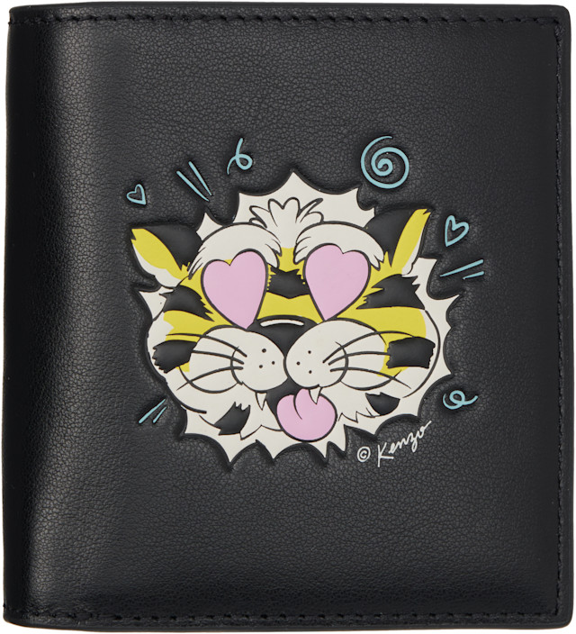 【廃盤品】 KENZO 二つ折り財布　ブラック　虎　TIGER ブルー　レザー 28283304_57749323_322.jpg