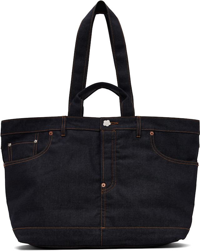 KENZO PARIS トートバッグ Kenzo: ネイビー Kenzo Paris 'KENZO Five Pockets' トートバッグ