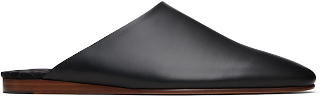 Kenzo: Black Kenzo Paris 'KENZO-Luke' Mule Slip-on Loafers | SSENSE