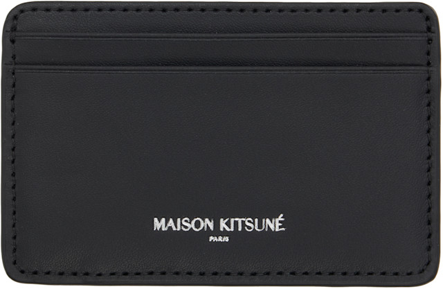 Maison Kitsuné: ブラック 'Maison Kitsuné Paris' カードケース