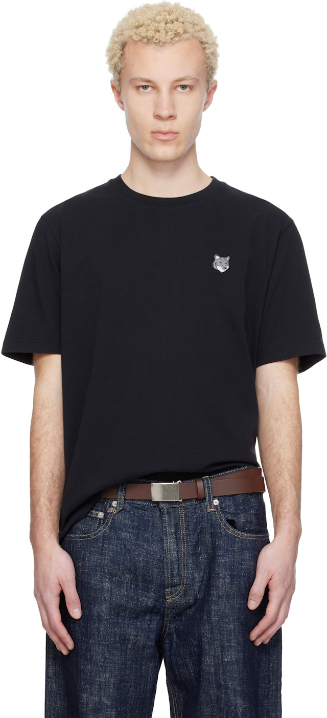 Maison Kitsuné: ブラック フォックスヘッド コンフォート Tシャツ
