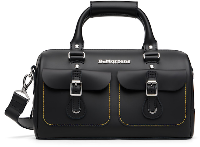 Dr. Martens: ブラック Kieve レザー トップハンドル バッグ | SSENSE 日本 Dr. Martens: ブラック Kieve レザー トップハンドル バッグ | SSENSE 日本
