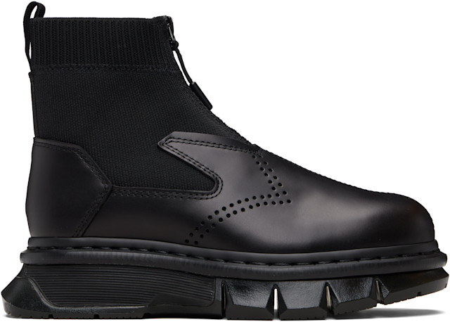 Dr. Martens: Black Qubist Zip Boots | SSENSE
