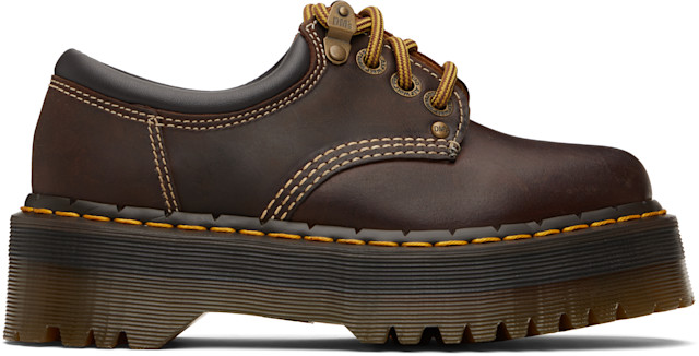 Dr. Martens: Brown 8053 Arc Leather Platform Casual Derbys  display picture 1