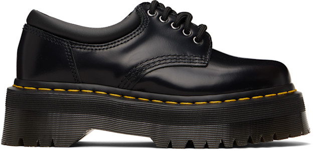 Dr. Martens: Black 8053 Leather Platform Casual Derbys | SSENSE