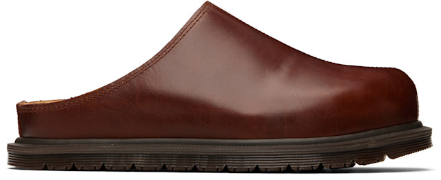 Dr. Martens: Brown San Mule Slip-on Loafers | SSENSE display picture 1