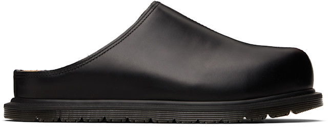 Dr. Martens: Black San Mule Slip-on Loafers | SSENSE