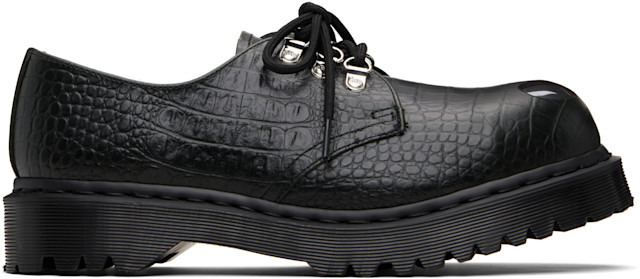 Dr. Martens: Green 1461 Bex Steel Toe Leather Derbys | SSENSE