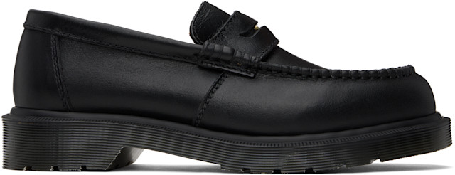 Dr. Martens: Black Penton 'Made In England' Leather Loafers | SSENSE