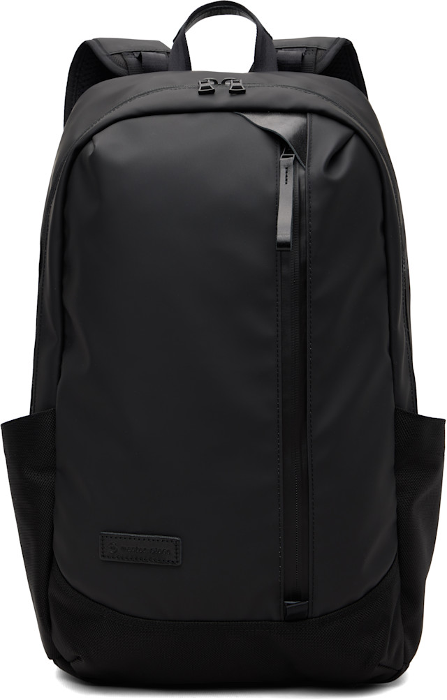 【master piece】バックパック M master-piece: Black Slick M Backpack | SSENSE