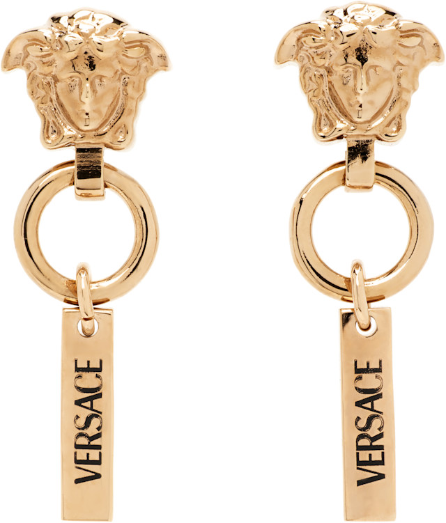 Versace: Medusa Drop Earrings | SSENSE