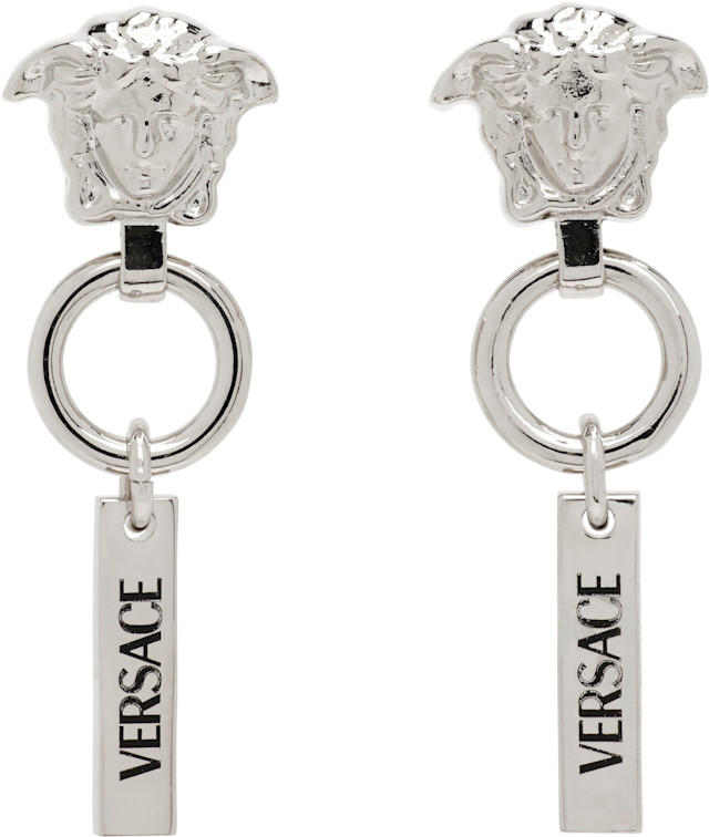 Versace: メドゥーサ ドロップピアス | SSENSE 日本