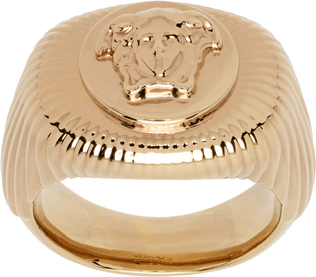 VERSACE リング メデューサ　ビギー　21号 Versace: Medusa Biggie Ring | SSENSE