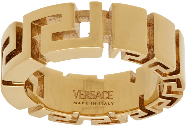 Versace: Greca Ring | SSENSE Canada