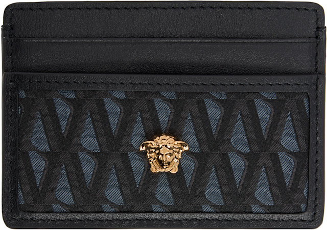 Versace: ブラック 'La Medusa' V ジャカード カードケース | SSENSE 日本
