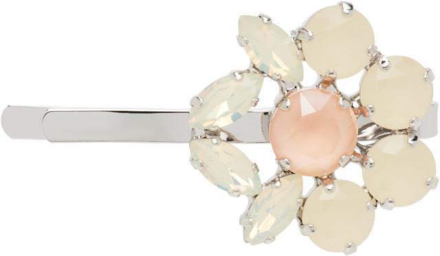 Simone Rocha: Silver Mini Heartbloom Hair Clip | SSENSE