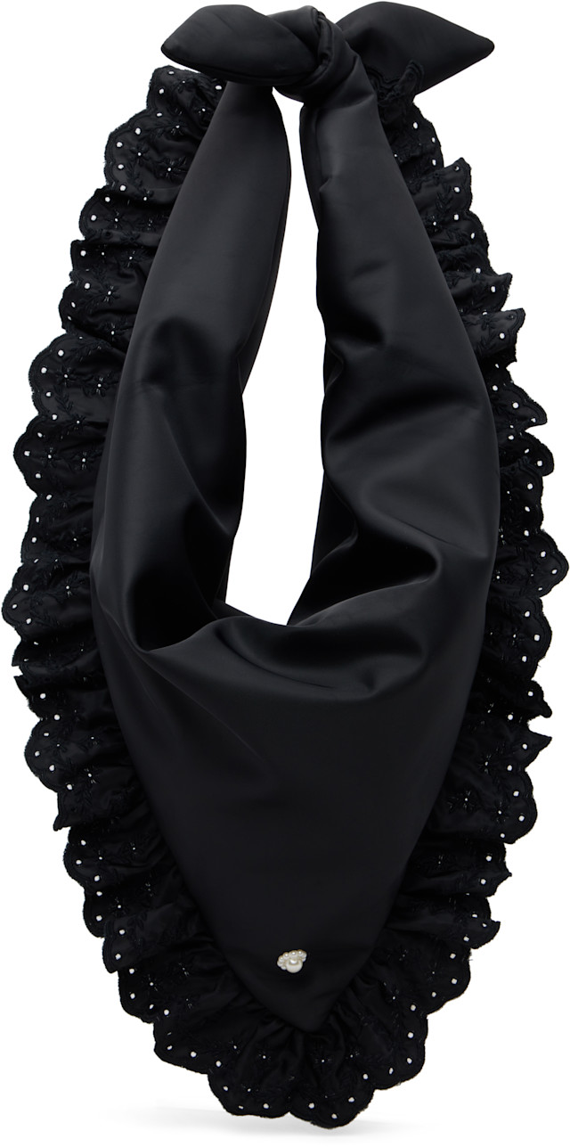 Simone Rocha: Black Pillowcase Satchel Bag | SSENSE Canada