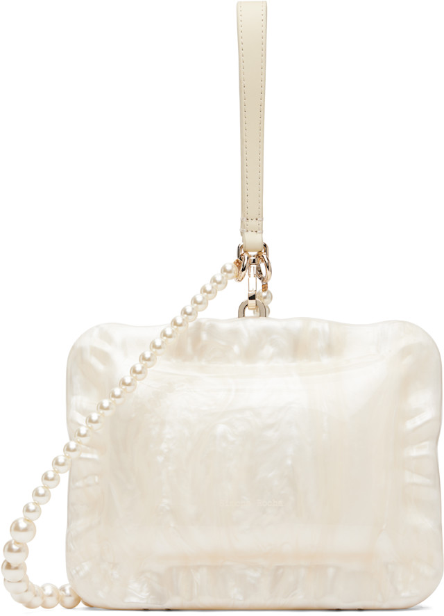 Simone Rocha: ホワイト Pearl Pillowcase クロスボディバッグ