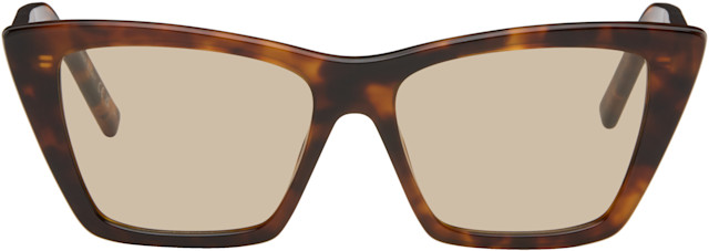 Saint Laurent: Brown SL 276 Mica Sunglasses | SSENSE