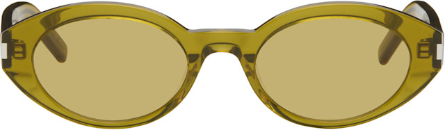 Saint Laurent: Green SL 567 Sunglasses | SSENSE