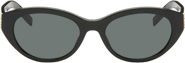 Saint Laurent: ブラック SL M148 サングラス | SSENSE 日本