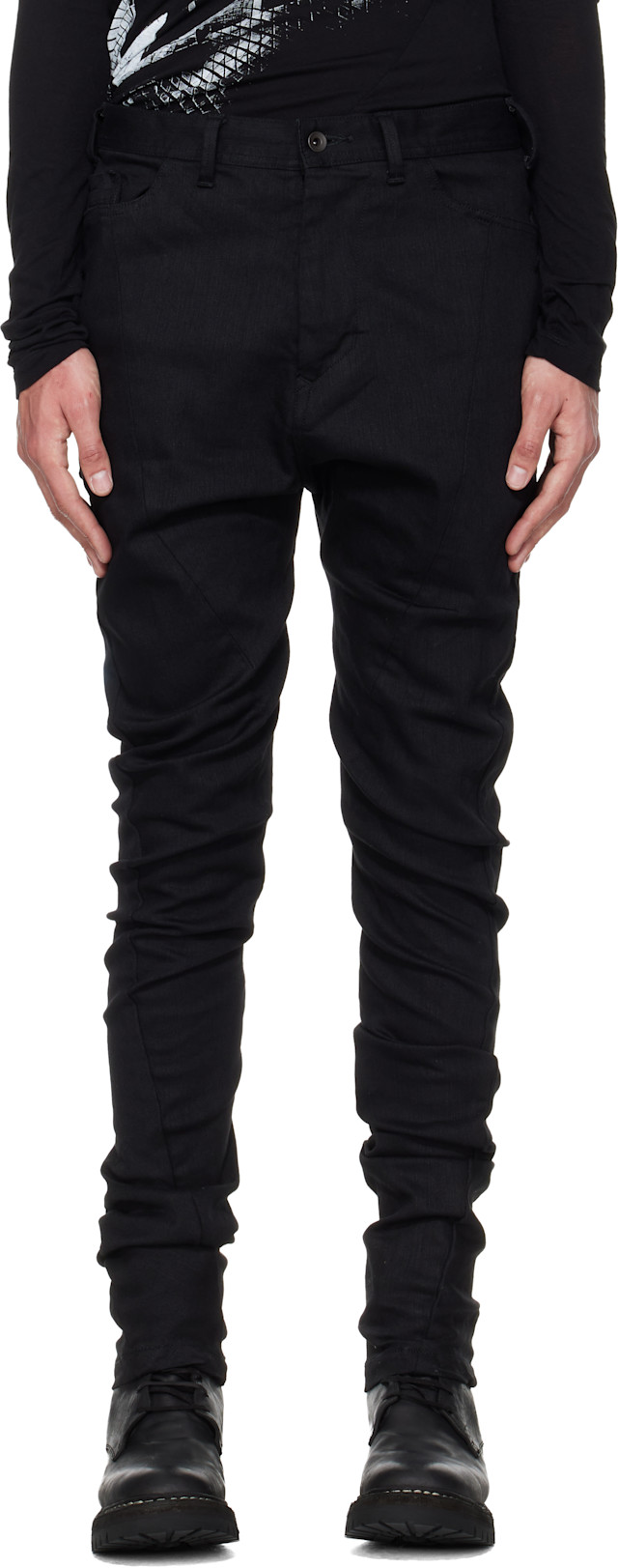 パンツ Julius 937PAM7 Black / Gazelle Skinny Julius: Black Gazelle Skinny Jeans | SSENSE