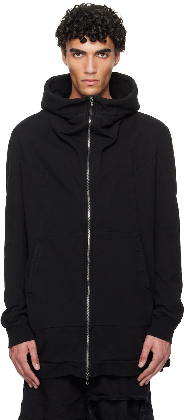 JULIUS ユリウス PRE FALL 2021 PADDED HOODIE Julius: Black Prism Hoodie | SSENSE