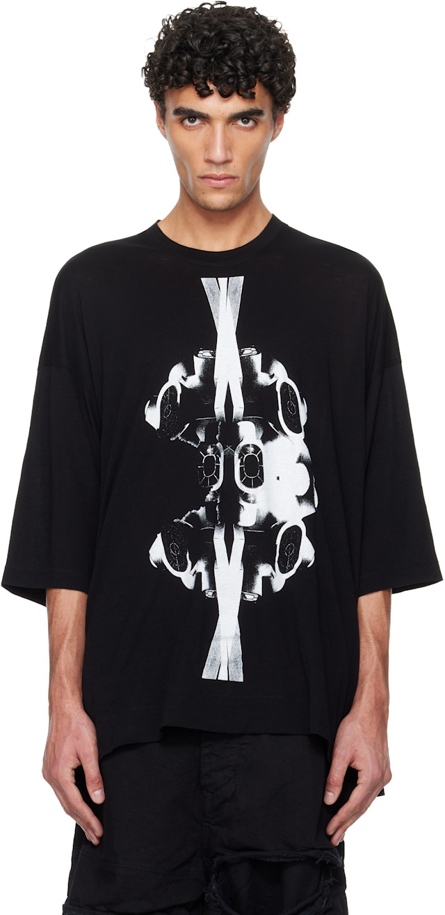 Julius: Black Numinous Print Over T-shirt | SSENSE