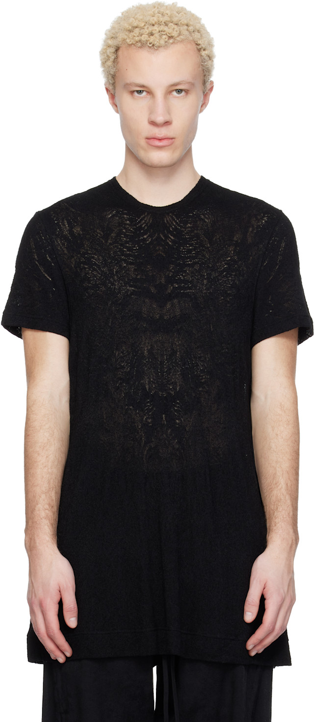 JULIUS: ブラック フレア Tシャツ | SSENSE 日本