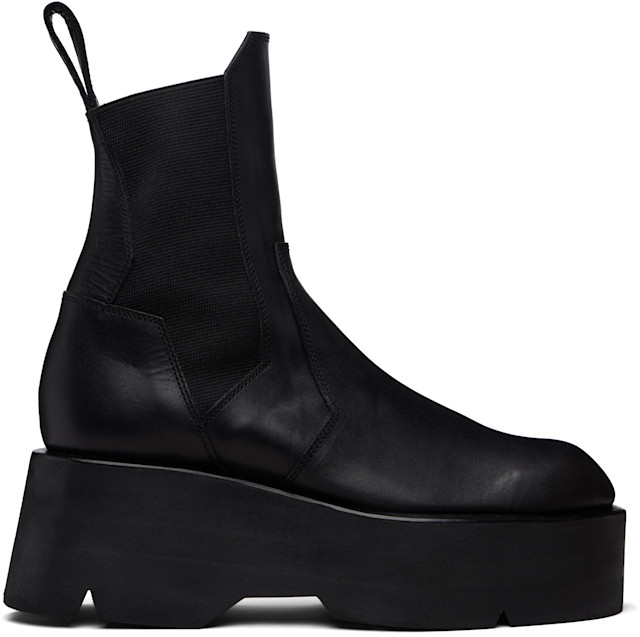 Julius: Black Prism Side Gore Chelsea Boots | SSENSE