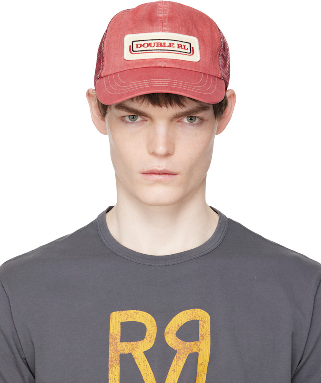 RRL: レッド ロゴパッチ ツイル トラッカーキャップ | SSENSE 日本