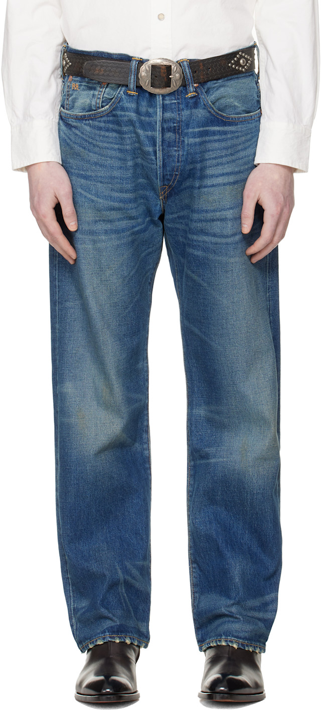 RRL: Blue Vintage 5-Pocket Grandfalls Jeans | SSENSE